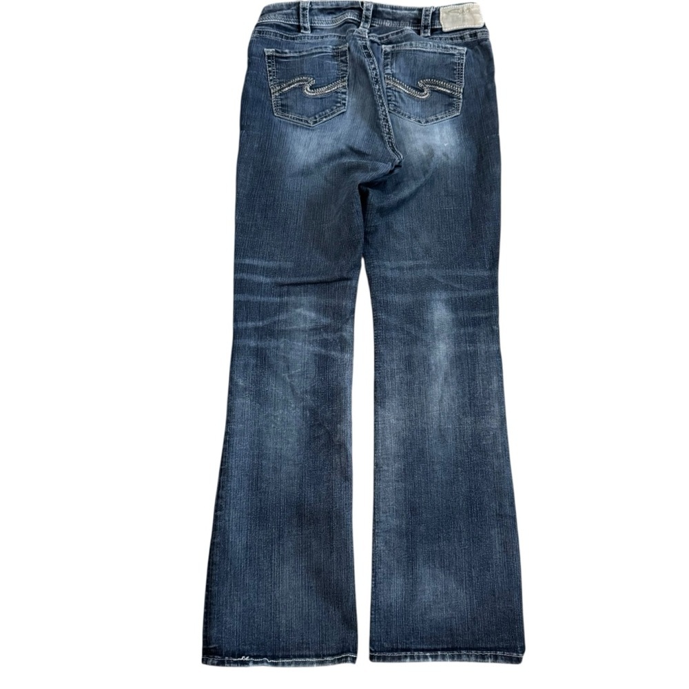 Silver Suki High Rise Slim Bootcut Jeans W32 L33 Medium Wash Stretch